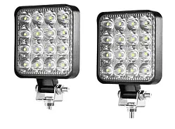 Фара LED квадратна 48W 6000K (16 діодв) (8.5 см х 8.5 см х 1.5 см) Mini