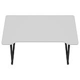 Стіл комп'ютерний Dexter DX1200 (1200х600х750Н) чорний графіт/Білий, фото 2