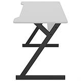 Стіл комп'ютерний Dexter DX1200 (1200х600х750Н) чорний графіт/Білий, фото 3