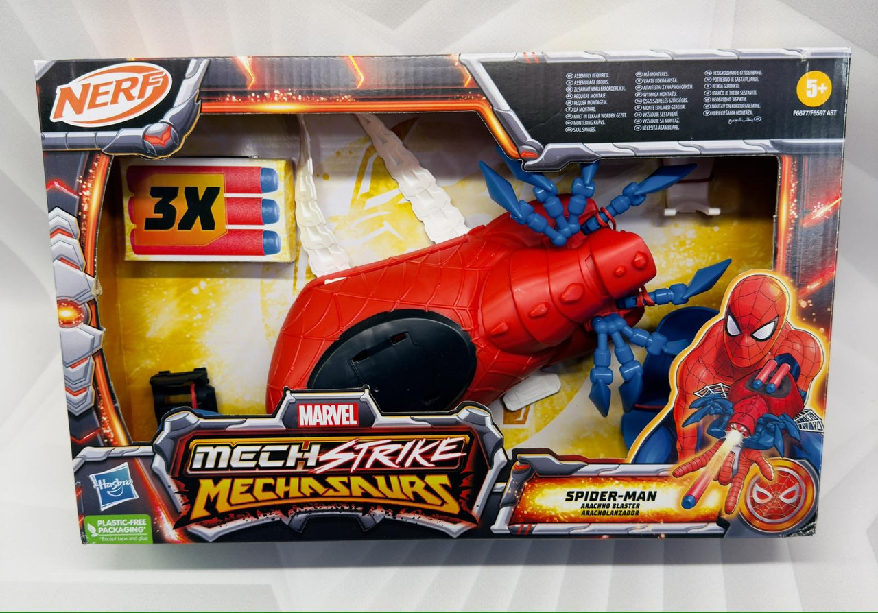 Наручний бластер Нерф Спайдермен Nerf Marvel Mech Strike Spider-Man