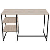 Стіл комп'ютерний Jet JT1200 (1187х550х750Н) чорний/Дуб Сонома, фото 3