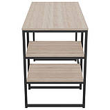 Стіл комп'ютерний Jet JT1200 (1187х550х750Н) чорний/Дуб Сонома, фото 2