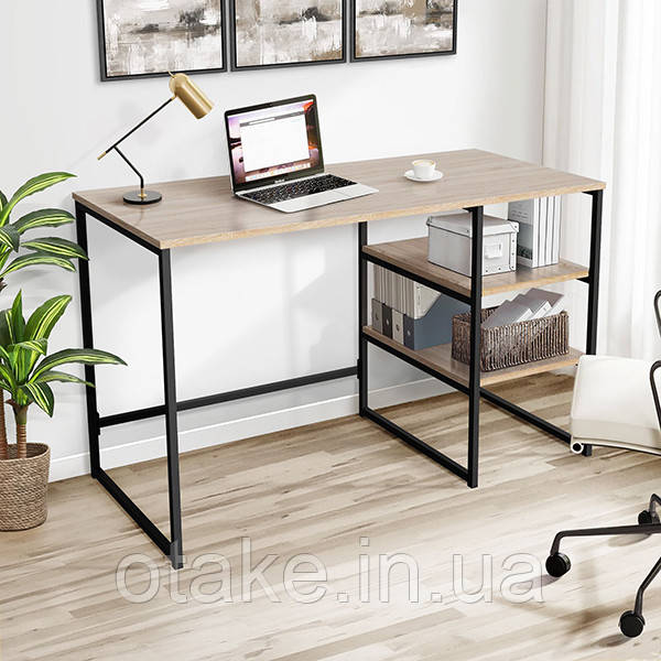 Стіл комп'ютерний Jet JT1200 (1187х550х750Н) чорний/Дуб Сонома, фото 1