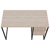 Стіл комп'ютерний Jet JT1200 (1187х550х750Н) чорний/Дуб Сонома, фото 4