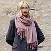 БРАК! УЦІНКА! Кашеміровий однотонний шарф "Жасмін" Димно-бузковий 104002, фото 2