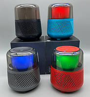 🧡Портативна колонка Bluetooth Allure FZ04 акустична зі світлодіодним підсвічуванням Сірий