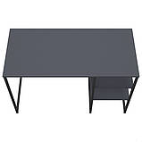 Стіл комп'ютерний Jet JT1200 (1187х550х750Н) чорний/Антрацит, фото 2