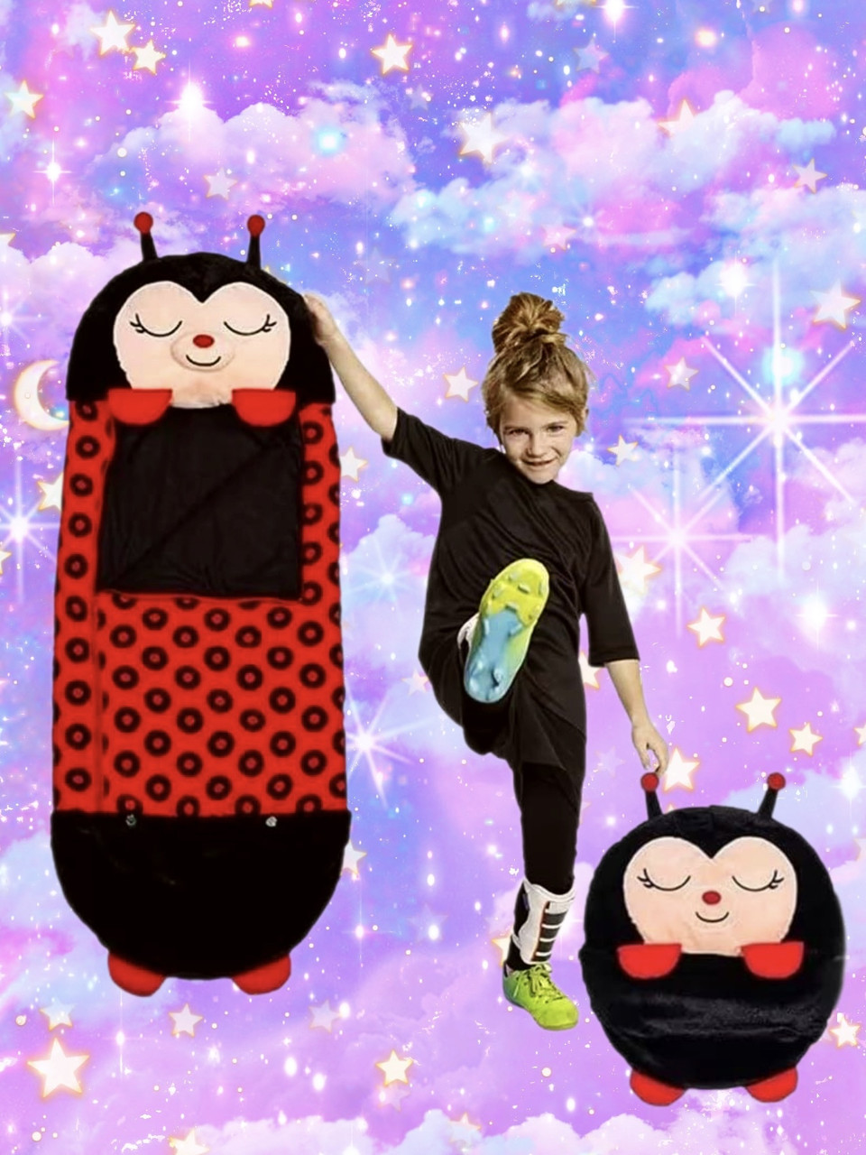 Дитячий спальний мішок-плюшева іграшка подушка Sleeping Bag Happy Napper 3в1 теплий, комфортний,