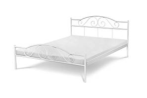 Ліжко металеве двоспальне Регіна метал білий, Ліжко двоспальне в стилі Loft