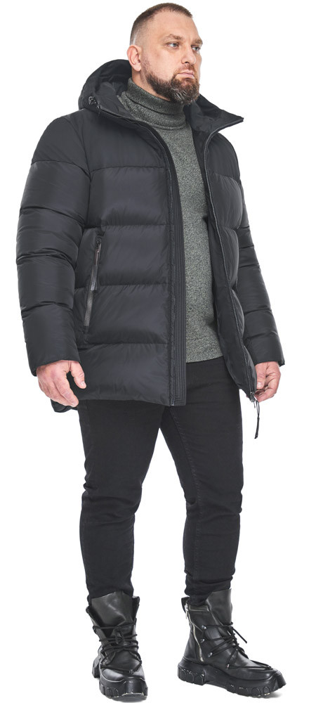 Стильна чоловіча зимова куртка графітова модель 15885 54 (XXL)