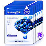 Маска для обличчя Hchana Moisturizing Facial Mask Blueberry з чорницею тканинна, фото 4