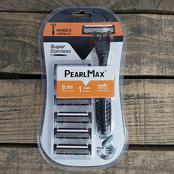 Станок для гоління Perl Max 3 Blade одноразовий + 6 змінних катриджів