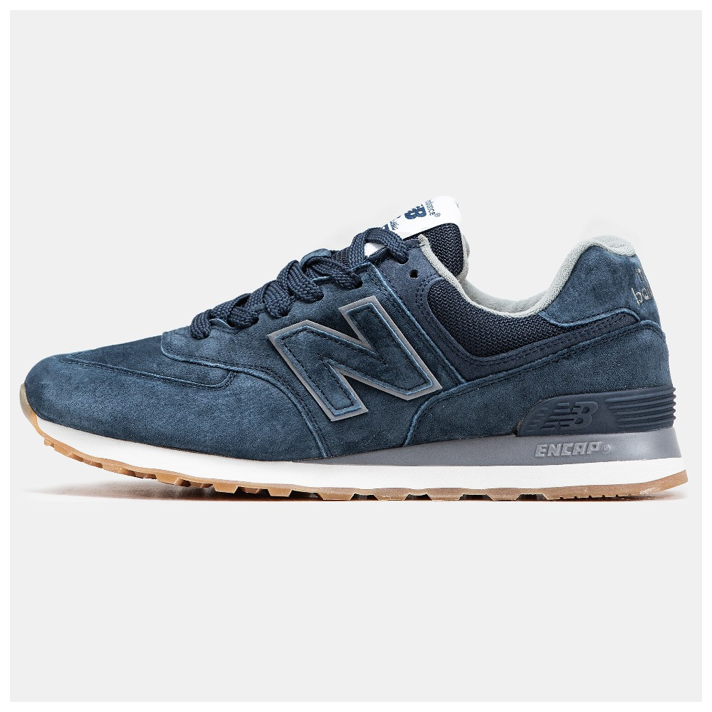Чоловічі кросівки New Balance 574 Blue, сині замшеві кросівки нью беланс 574 ню беленс NB 574 нб