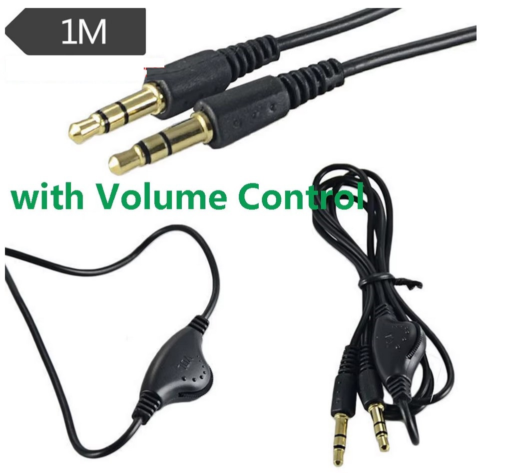 Стереоаудіокабель AUX подовжувач із регулятором гучності для автомобіля медіаплеєра тато 3pin 3.5 мм, фото 1