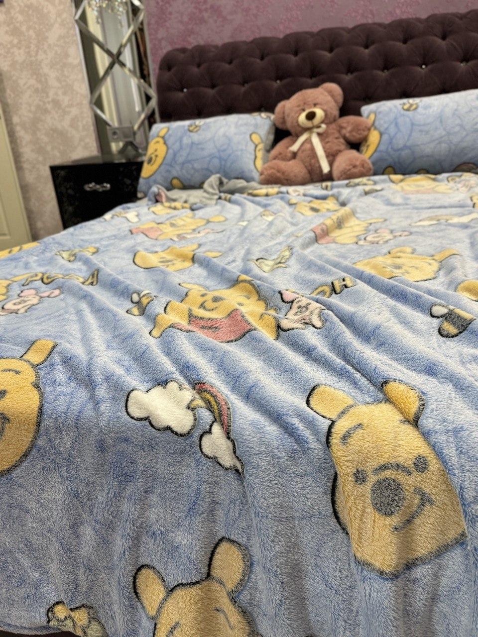 Велюрова дитяча постільна білизна полуторний комплект/тепла постільна білизна 150*220