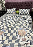 Велюрова дитяча постільна білизна полуторний комплект/тепла постільна білизна 150*220, фото 2