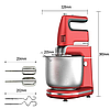 Міксери з чашею з нержавіючої сталі, 500 Вт, стаціонарний планетарний міксер, побутовий, ручний вимішувач, фото 4