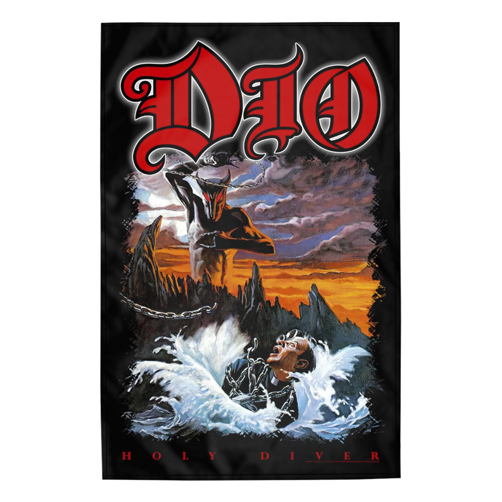Прапор (текстильний постер) DIO - HOLY DIVER (fol-005)