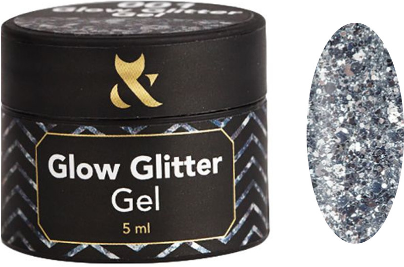 Глітер для дизайну Glow Glitter Gel No001 F.O.X, 5 мл