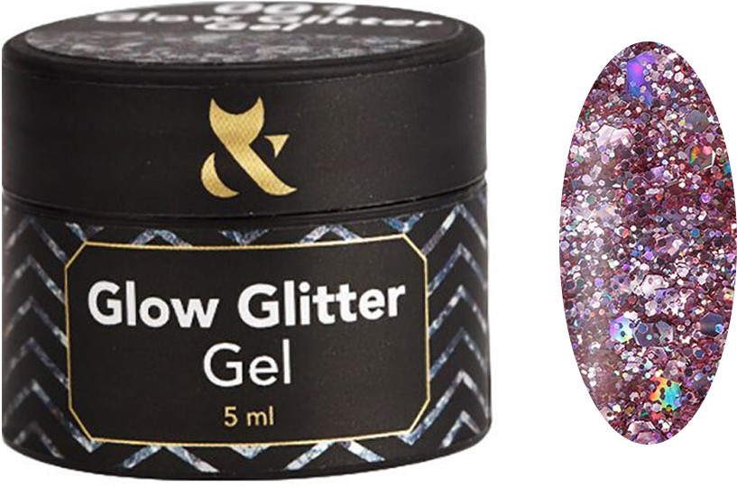 Глітер для дизайну Glow Glitter Gel No004 FOX, 5 мл