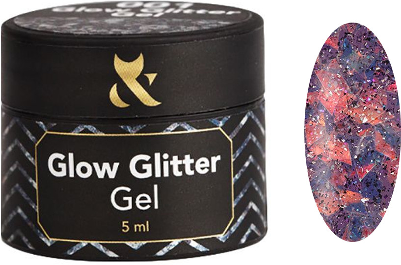 Глітер для дизайну Glow Glitter Gel No005 FOX, 5 мл