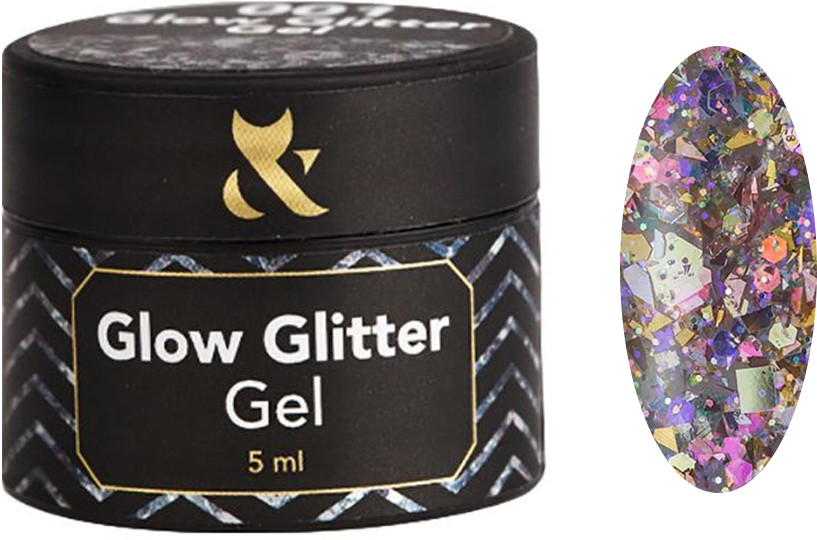 Глітер для дизайну Glow Glitter Gel No007 FOX, 5 мл