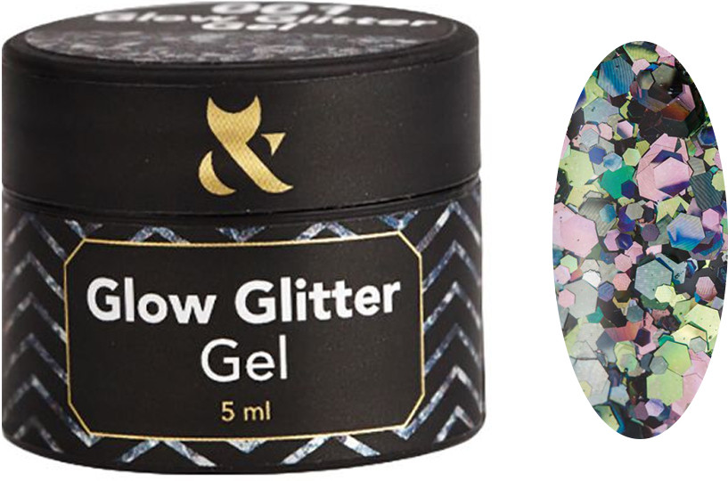 Глітер для дизайну Glow Glitter Gel No010 FOX, 5 мл