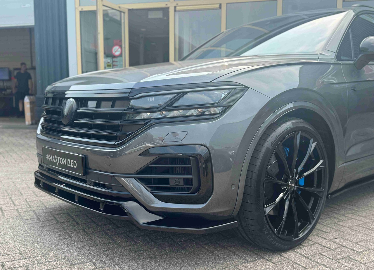 Спліттер VW Touareg 3 CR R-line (2018+) тюнінг обвіс губу переднього бампера
