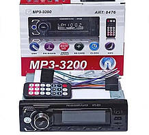 Автомагнітола Bluetooth+2xUSB+microSD+AUX 4x50W автомобільна магнітола UKC MP3-3200 Чорний