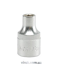 Головка торцева 6-гранна YATO : квадрат 1/2", М= 8 мм, L= 38 мм [12/120/240]