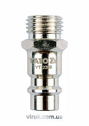 Швидкоз'єднуваний наконечник YATO з зовніш. різьбою Ø= 3/8" [50/250]