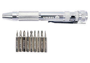 Викрутка реверсивна VOREL : 9 насадок [8/144]