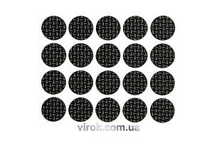 Протектор самоклеючий антиковзкий VOREL Ø= 20 мм, упак. 20 шт.  (чорні) [60/720]