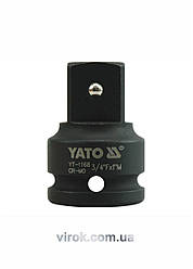 Перехідник ударний YATO : квадрат 3/4" - квадрат 1", L= 63 мм [12/48]