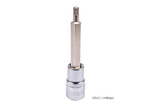 Головка торцева YATO квадрат 1/2 "SPLINE" подовжена M6, L= 100 мм [20/120]