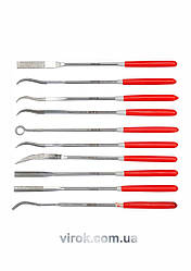 Надфілі алмазні YATO фігурні, l= 140/25 мм, b= 3 мм, Набір. 10 шт. [12/120]