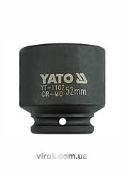 Головка торцева ударна 6-гранна YATO : квадрат 3/4", М= 52 мм, L= 72 мм [2/8]
