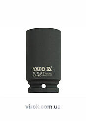 Головка торцева ударна 6-гранна YATO : подовжена, квадрат 3/4", М= 32 мм, L= 90 мм [7/28]