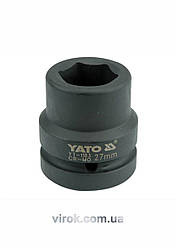Головка торцева ударна 6-гранна YATO : квадрат 1", М = 28 мм, L = 59 мм [6/24]