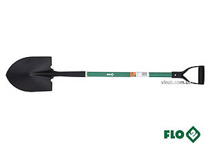 Лопата штикова FLO гостра: 22 x 29 x 120 см, стальова основа, скловолоконна ручка [6/90]