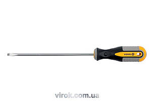 Викрутка плоска VOREL: SL4 х 200 мм. Cr-V [12/60/240]