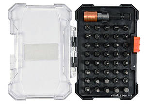 Насадки викруткові з тримачем STHOR Cr-V, з 6-гран. хвостов.- 1/4", l= 25 мм, наб. 41 елем. [10/40]