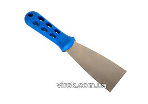 Шпатель малярний VIROK Профі : 100 мм. нержавійка, пластмасова ручка [200]