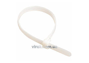 Хомут стяжний нейлоновий білий 400х7,6 100 шт.