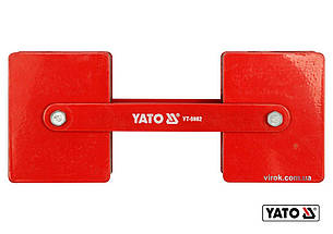Струбцина магнітна для регулювання кута зварки YATO :  2 x 22,5 кг, 85х65х22 мм [6]
