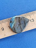 Лабрадор крапля камінь без оправи. Кабошон натуральний лабрадор 27*23,5*6 мм.. Індія., фото 5