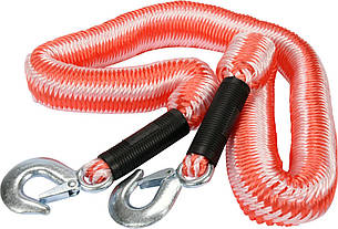 Трос буксирний, еластичний VOREL для навантаження- 3,5 т з гаками [20/240]