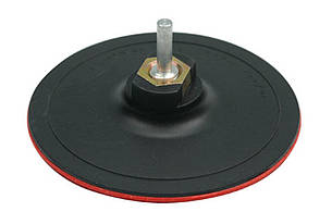 Круг-насадка шліфувальна VOREL з липучкою : Ø=125мм + гайка М14, винт [30/120]