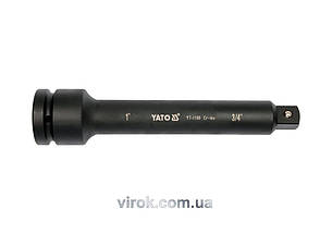 Подовжувач з перехідником YATO : квадрат 1" - квадрат 3/4", L= 250 мм [6/24]