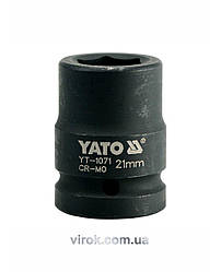 Головка торцева ударна 6-гранна YATO : квадрат 3/4", М= 21 мм, L= 50 мм [16/64]